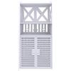 XUANYU 4 livelli piccola colonna armadio da bagno piccolo mobile portaoggetti per WC supporto per carta igienica, supporto per carta igienica, porta carta igienica, colore: bianco - 40 x 25 x 90 cm