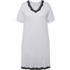 Ulla Popken Nightgown, Pizzo e Pois 830470 Maglia Lunga da Notte, Bianco Neve, 42-44 Donna