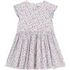 Petit Bateau A0cxs Abito A Maniche Corte, Bianco/Multicolore, 4 Anni Bambina