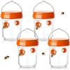 ZJILIXIA 4 Pezzi Trappola per Vespe E Calabroni Da Esterno, Catcher per Insetti,Trappola Calabroni Bottiglia Da Appendere,Trappola per La Mosca Domestica,Per Intrappolare Il Calabrone, Ape, Insetti (Arancia)