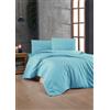 Nuit Des Rêves Turchese Ranforce - Set copripiumino singolo XXL, 155 x 220 cm, 100% cotone, 155 fili, chiusura a bottoni, lavabile in lavatrice a 30 °C, biancheria da letto morbida ed elegante
