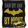 LOGOVISION Batman Dad By Day Coperta super morbida al tatto setoso - 152 x 127 cm