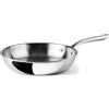 LACOR 60850 - Padella senza rivestimento antiaderente TriChef 20 cm Nera - Triplo strato, Acciaio Inox 18/10, Adatta a tutti i tipi di piano cottura, Lavabile in lavastoviglie, ø20 cm