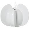 DRW Vaso da tavolo in ceramica bianco lucido 30 x 30 x 30 cm