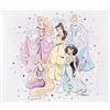 VALENTI & CO. - Disney Princess - Quadro in legno stampato 38x33 cm con dettagli in argento - Decorazioni da parete, Idea Regalo neonato o Regalo Battesimo per cameretta bambina
