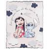 VALENTI & CO. - Disney Lilo e Stitch - Quadro in legno stampato 20x25 cm con dettagli in argento - Decorazioni da parete, Idea Regalo neonato o Regalo Battesimo per cameretta bambini
