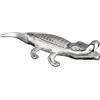 Casablanca modernes Design Casablanca Figura Spike Coccodrillo - Alluminio - Argento Antico - Strutturato - Larghezza 58cm - Decorazione - Accessori per la casa - Regalo - Scultura