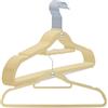 G4GADGET Confezione da 10 grucce appendiabiti in velluto color crema, 41 cm, con barra per cravatta, antiscivolo, salvaspazio, resistenti, per vestiti, giacche, abiti e pantaloni, gancio girevole a