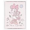VALENTI & CO. - Disney Minnie - Quadro in legno stampato 20x25 cm con dettagli in argento - Decorazioni da parete, Idea Regalo neonato o Regalo Battesimo per cameretta bambina