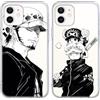PBNDJVG 2 Confezioni Custodia per Apple iPhone 12 mini 5.4 Pollici, Anime Law Motivo Manga Character Antiurto Protezione Case Flessibile TPU Silicone Cover Bumper, Trasparente1