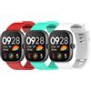 WindRen 3 Pezzi Cinturino per Xiaomi Redmi Watch 6/5/4, Cinturino in Silicone di Ricambio per Xiaomi Mi Band 10 Pro/9 Pro/8 Pro per Uomo e Donna.