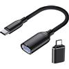 Sooiiyu Adattatore da USB C a USB 3.0, Cavo OTG USB di Tipo C a USB, Adattatore Thunderbolt 4/3 a USB 3.0, Compatibile con iPhone 15 Pro/Max, iPad Pro, MacBook Pro/Air, Samsung Galaxy, Huawei