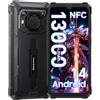 Blackview BV6200Pro 13000mAh Rugged Smartphone 2025, Altoparlante 98DB Telefono Rugged, Android 14, 18GB+128GB /2TB, 6.56 HD+ Cellulare Indistruttibile, 13MP/Dual 4G/ OTG/GPS/NFC/Fingerprint