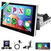 Rimoody 2G+64G Wireless Carplay Android Autoradio 1 Din con Android Auto GPS Navi WIFI 9 Pollici Touchscreen Autoradio con Mirror Link Bluetooth FM/RDS/DAB+/OBD2/DVR Controllo al Volante Telecamera Posteriore