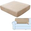 SHUOJIA Fodere per Cuscini per Divani, Protezioni per Cuscini per Sedili in Tessuto di Velluto Elasticizzato,Cuscino per Divano Fodera per mobili Coprisedile per Divano (Beige,Backrest Cover)