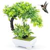 KLEHOPE Piante Artificiali, Verde Bonsai Finto, Creativo Piantina Finta Decorativa, Orchidea Artificiale Fiori Finti da Interno, per Decorare Balconi, Davanzali, Desktop
