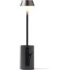 Lexon MIMI - Lampada da lettura ricaricabile, controllo tattile e 9 colori LED, braccio flessibile con clip di montaggio e supporto da tavolo, finitura in metallo, grigio antracite