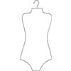 Arekuaei appendini metallici a forma di corpo umano per bikini, costumi da bagno e biancheria intima, set da 10 pezzi