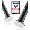 MEISENBERG Bastone Tenda a Pressione 210-260, Nero, Ø 25 mm, Aste per Tende Senza Forare per Finestre, Doccia, Terrazza e Parete Divisoria