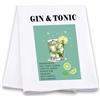 Generic Asciugamano da cucina per amanti del gin e tonic, ricetta per cocktail e piatti, asciugamano per addio al nubilato, regalo per gli amanti dei cocktail (asciugamano gin e tonic)