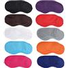 KineticKraft 30 Pezzi Multicolore Mascherina per Dormire, Mascherina Occhi per Dormire 10 Colori, Mascherine per Dormire Adulti con Cinghie Elastiche, Benda per Dormire Leggera per Viaggi, Riposo, Sonno Notturno