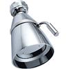 Angle Simple Soffione doccia in ottone regolabile ad alta pressione da 5,1 cm, montaggio fisso, cromato lucido Angle Simple