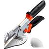 KATUR Taglierina multi angolare, Forbici multifunzionali da 45 a 135 gradi, cesoie per tagliare legno morbido, plastica, PVC, incluse 10 lame di ricambio