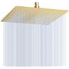 KINLIV Grande soffione doccia a pioggia, montaggio a soffitto, ad alta pressione, a cascata, per immersione completa del corpo nel lusso, soffione moderno di ricambio per bagno (oro spazzolato, 40,6