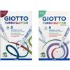 Blumie Shop Giotto - Set di 2 scatole di pennarelli Turbo Glitter Colori glitterati + glitter pastello + 3 palloncini Blumie.