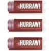 Hurraw! Confezione da 3 balsamo per labbra colorato alla ciliegia: (tinta rossa pura) biologico, vegano certificato, senza crudeltˆ e senza glutine. Ingredienti 100% naturali. Senza api, soia o palma.