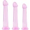 SHILISHAONV Rosa,M,SHILISHAONV Strumento per massaggio in silicone rosa morbido, liscio e resistente con base a ventosa, elastico, lunghezza 18/20/22 cm