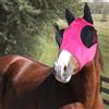 Horses Maschera Horses In Lycra Con Rete Occhi ROSA Extra Full, Leggera e Traspirante, non Ostacola il Campo Visivo del Cavallo, Protezione di Occhi e Orecchie