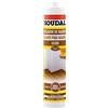 Soudal, Acrilico Legno, 300ml, Rovere Medio, Verniciabile e Senza Solventi, Per Giunti su Parquet e Laminato, Ideale per Crepe nei Pavimenti, Per Battiscopa e Pareti