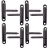 SOTECH 8 pezzi Cerniere per porte Cerniera a forare 15 x 83 mm con perno M8 x 47 mm Cerniera a avvitare Cerniera per porte interne da avvitare/forare (acciaio nero)