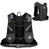 Azarxis Zaino da Bici 18 Litri, Zaino Idratazione da Trekking Trail Running Escursione, con Strisce Riflettenti per Uomo Donna (Nero)