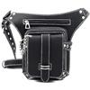 Hebetag Marsupio in pelle Drop Leg Bag per uomo donna Cintura Bumbag multiuso moto bici sport all'aperto tattico ciclismo equitazione escursionismo campeggio sacchetto, Verde militare (tela)