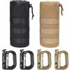 FDGGT 2 Tasche per Bottiglia d'Acqua E 4 Chiusure A Forma di D, Borsa per Bottiglia d'Acqua, Attrezzatura da Esterno, Adatta per Alpinismo, Campeggio E Viaggi
