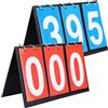 BEOIUCZZY 2 Pezzi Tabella di visualizzazione, Tabella segnapunti a 3 cifre Flip Tabella segnapunti Competizione Tabella segnapunti Manuale Portatile Scoreboard 0-99 Multifunzione per Pallacanestro
