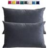 adadvo Federe Cuscini Copricuscini in Velluto per Divano Federe Cuscini per Camera da Letto Decorativi Fodere per Cuscino Divano Letto Set 2 Copricuscino Decorazione Federe per Divano letto(Deep Grey,30x60 c