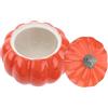 Shenrongtong Tazza di zucca, Vaso di zucca in ceramica, Vaso di zucca in ceramica con coperchio, Barattolo di tè a forma di zucca, Elegante contenitore di immagazzinaggio per alimenti, Vaso di