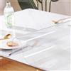 Zhaomi Copertura Protettiva per Tovaglia in PVC Trasparente,Pellicola Protettiva per Tavolo Impermeabile in Vetro di Plastica Morbida Spessa 1mm,Adatta per Tappetini per Ufficio (40x40cm/16x16in)