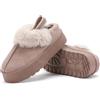 Pelbiuqik Pantofole Invernali da Donna,Classici Stivali da Neve Comodi, Tacco Basso Elasticizzato ciabatte donna invernali, Soletta in Memory Foam, Piattaforma Antiscivolo, Fodera in Pelliccia Impermeabile