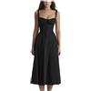 Shuanghao Donne Sexy Abito Lungo da Cocktail Eleganti Gonne Lunghe Senza Maniche Durante Il Tempo Libero Abiti Estivi da Donna per la Spiaggia, Le Vacanze, Le Nozze Occasione Formale Nero S