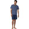 RAGNO Pigiama uomo in puro cotone manica corta pantalone corto art. 010fcc - 60, Blu