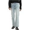 Briskorry Pantaloni da uomo con tasca Relaxed Stretch Bell Bottom Fit, pantaloni a zampa vintage punk dritta, gamba dritta denim jeans con gamba svasata, hip hop, Azzurro, M