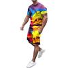 HEONSATI Tuta Uomo Estiva Cotone Leggero Tuta Due Pezzi Cotone Leggeri Completi Palestra Sportivo T Shirt Maniche Corte E Pantaloncini Completino Casual Curvy Tute Da Ginnastica Estivi Fitness Traspirante