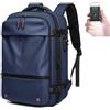 Generic Zaino Sottovuoto Viaggio Con Pompa, Aereo Bagaglio a Mano Borsa da Cabina per Donna Uomo Zaini 17 Pollici Porta PC Casual Impermeabile lucchetto Daypack (Blu)