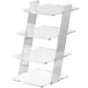 QUARKZMAN Espositore per Occhiali da Sole, 1pz - Espositore Trasparente Acrilico per Occhiali Sole, Supporto a 4 Livelli per Occhiali Portaocchiali Negozio Ottico Casa (Argento)