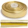 Aerzetix - C77454 - Rotolo di Nastro in sbieco Piegato per Cucire 10 Metri x 18mm - in 5% Lycra e 95% Poliestere - Colore Dorato
