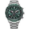 CITIZEN Orologio da uomo analogico Funk 32022710, argento-verde, misura unica, Bracciale